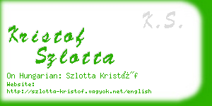 kristof szlotta business card